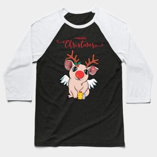 christmas sweater pig and reindeer Baseball T-Shirt